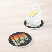 Retro Guitar Zandsteen Onderzetter (Zijkant)