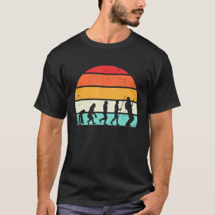Retro Guitarist Evolution Bass Guitar Player Vinta T-shirt
