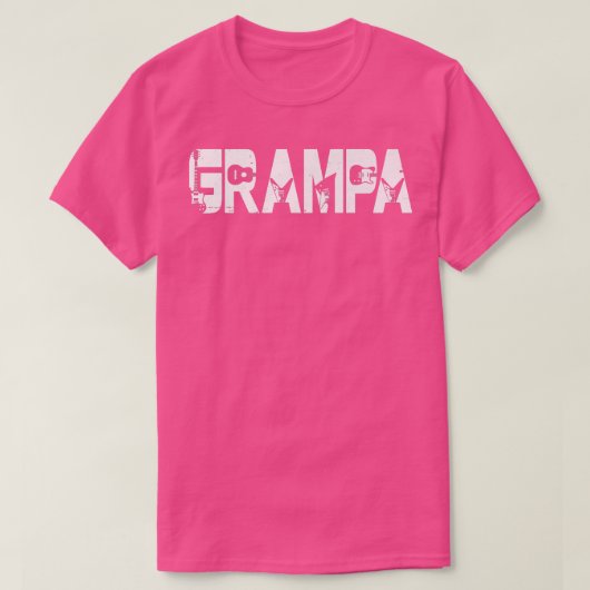 Retro Guitarist Father Grampa Guitar Fathers Day M T-shirt (Design voorkant)