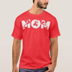 Retro Guitarist Mama Guitar Moederdag Mus T-shirt