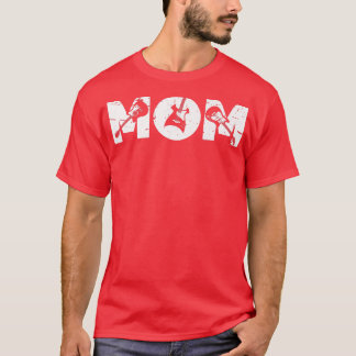 Retro Guitarist Mama Guitar Moederdag Mus T-shirt