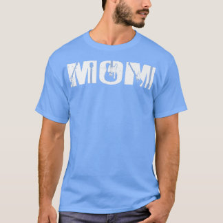 Retro Guitarist Mama Guitar Moederdag Mus T-shirt