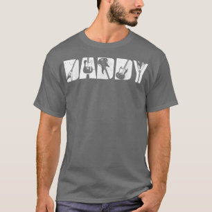 Retro Guitarist Papa Guitar Vaderdag T-shirt
