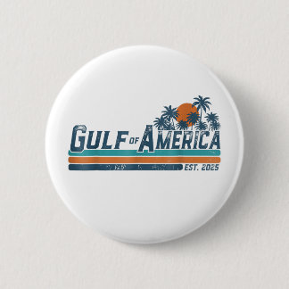 Retro Gulf Of America Opgericht 2025 VS Ronde Button 5,7 Cm