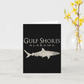 Retro Gulf Shores Al Shark Kaart (Gele Bloem)