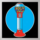 retro-gumballmachine poster (Voorkant)