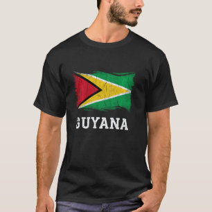 Retro Guyana Vlag Shirt Guyanese Grunge GR