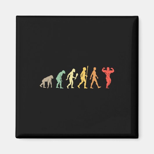 Retro Gym Motivatie Cadeau Idee Grappige Bodybuild Magneet (Voorkant)