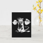 Retro Gym Rat Fitness Bodybuilding Workout Gewicht Kaart (Gele Bloem)