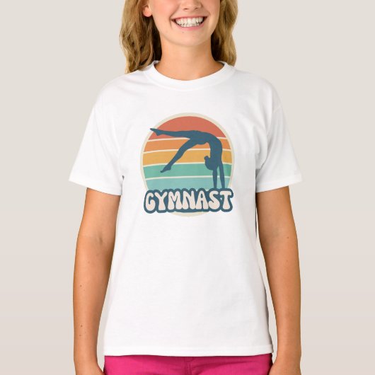 Retro Gymnast T-shirt | gymnastiek Shirt (Voorkant)