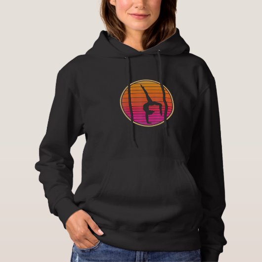Retro Gymnastic Sports Gymnast Hoodie (Voorkant)