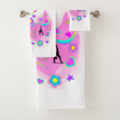 Retro Gymnastics Bad Handdoek (Insitu)