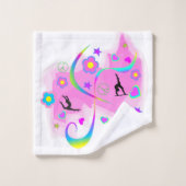 Retro Gymnastics Bad Handdoek (Wasdoekje)