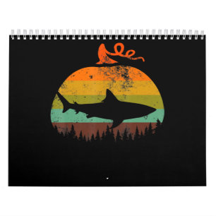 Retro  haai pompoen Halloween geschenken Kalender