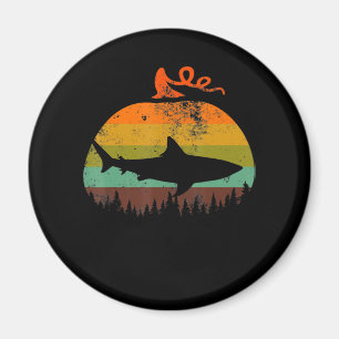 Retro  haai pompoen Halloween geschenken Magneet