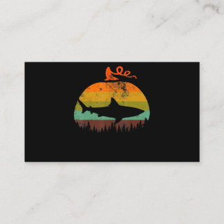 Retro haai pompoen Halloween geschenken Visitekaartje