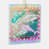 Retro Haaien Keramisch Ornament (Rechts)