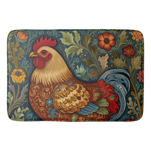 Retro haan boho chic country kip badmat (Voorkant)