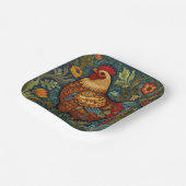 Retro haan boho chic country kip papieren bordje (Gebogen)