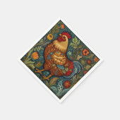 Retro haan boho chic country kip servet (Hoek)