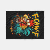 Retro Haan F-Caw-F Ijs Thee Grappig Sarcasme Fleece Deken (Voorkant (Horizontaal))