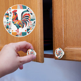 Retro Haan Keramische Knop