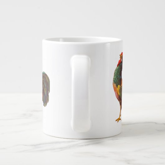 Retro Haan  Kunst Jumbo Mok (Achterkant)