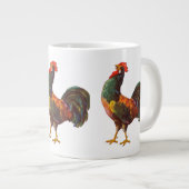 Retro Haan  Kunst Jumbo Mok (Voorkant rechts)