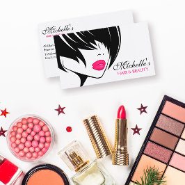 Retro Haar en Beauty Make-up artiest visitekaartje