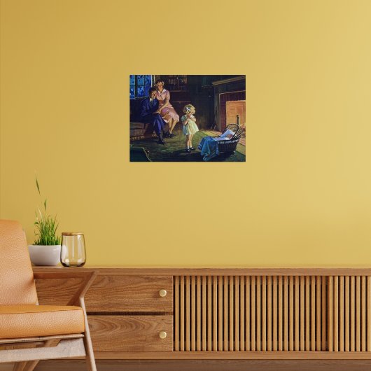 retro  haard poster (Woonkamer 2)