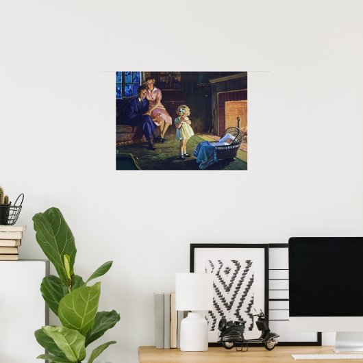 retro  haard poster (Thuiskantoor)