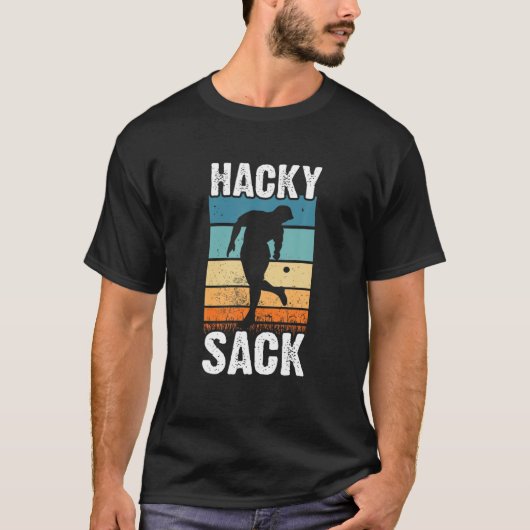 Retro Hacky Sack Player | Voetzak | Hacky Sack T-shirt (Voorkant)