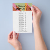 Retro Hair Salon Flyer-prijslijstgolven Flyer (Hand)