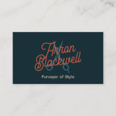 Retro Hair Stylist Schaar Visitekaartje (Voorkant)