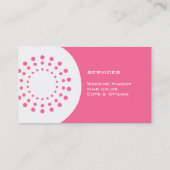 Retro hairdroger stijllijst roze visitekaartje (Achterkant)