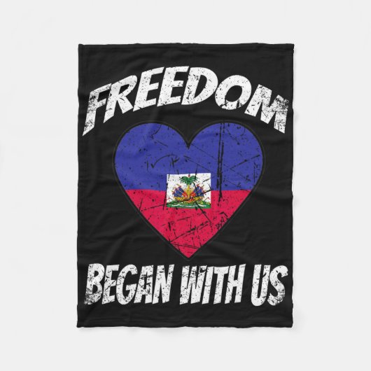 Retro Haitian Independence Shirt Celebration Day Fleece Deken (Voorkant)