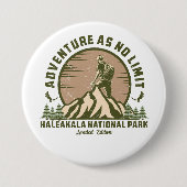 Retro Haleakala Nationaal Park Wandelzonsondergang Ronde Button 7,6 Cm (Voorkant)