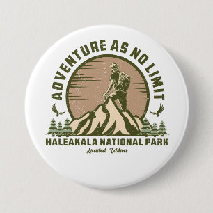 Retro Haleakala Nationaal Park Wandelzonsondergang Ronde Button 7,6 Cm
