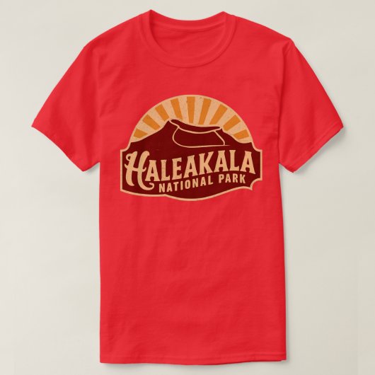 Retro Haleakala National Park Embleem T-shirt (Design voorkant)