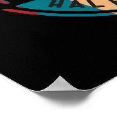 Retro Half Moon Bay Fietsroute Poster (Hoek)