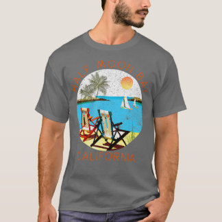 Retro Half Moon Bay Souvenir  Beach Vacati T-shirt