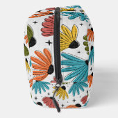 Retro Halftone Coneflowers Toilettasje (Rechts)