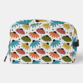 Retro Halftone Coneflowers Toilettasje (Achterkant)