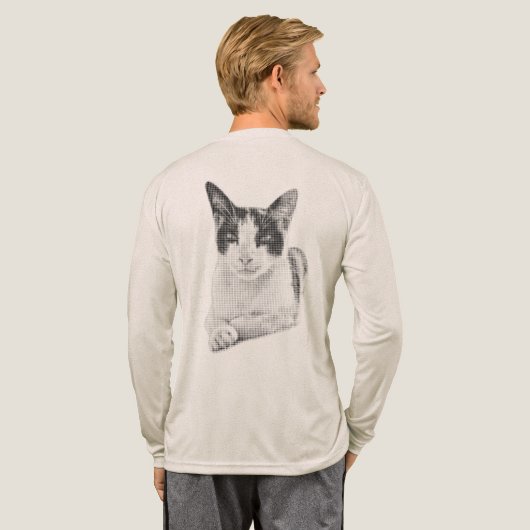 Retro Halftone Lapjeskat Tri-Blend Shirt (Achterkant)
