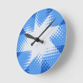 Retro halftone sterklok ronde klok (Hoek)