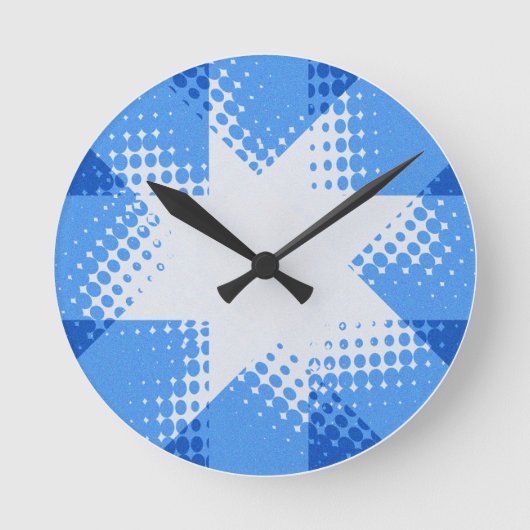 Retro halftone sterklok ronde klok (Voorkant)