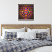 Retro Halftone Stippenbol Canvas Afdruk (Insitu (Slaapkamer))