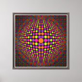 Retro Halftone Stippenbol Canvas Afdruk (Voorkant)