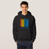 Retro Halifax Nova Scotia Canada Skyline Hoodie (Voorkant volledig)