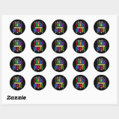 Retro Hallo 3e klas eerste schooldag jongens meisj Ronde Sticker (Vel)